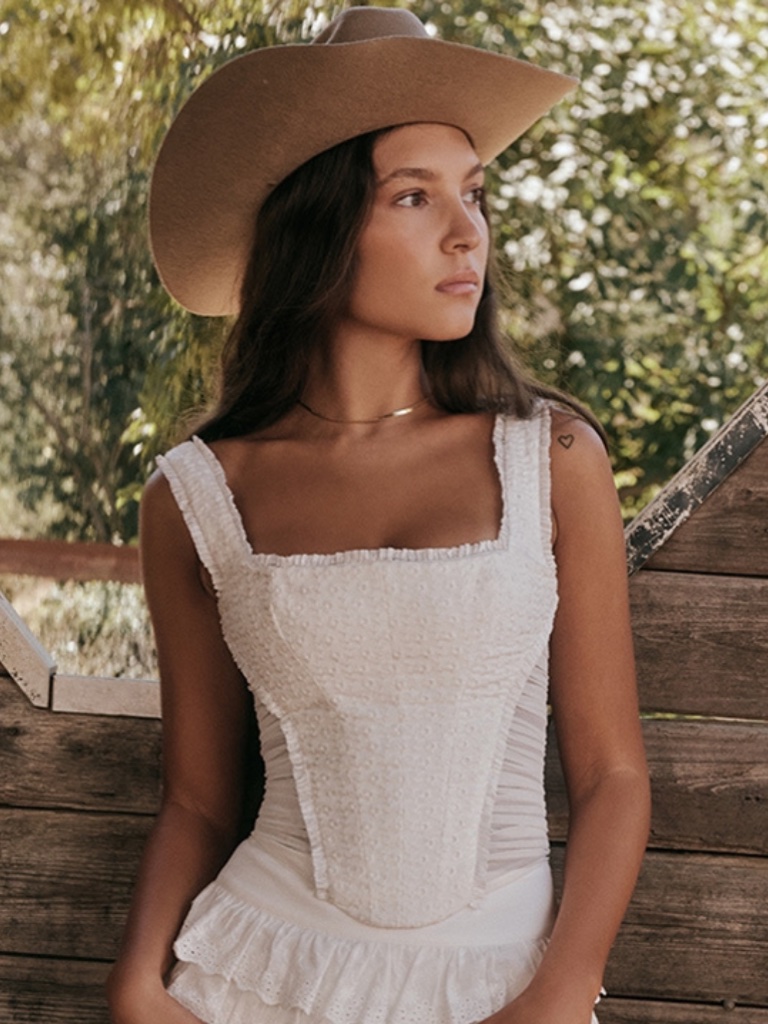 New House Of Cb Catalina Top White Medium